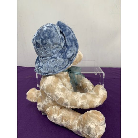 Dan Dee World's Greatest Mom Cream Bear Blue hat and Scarf - Picture 5 of 12